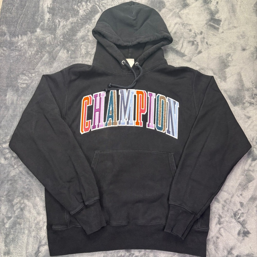 Champion Reverse Weave Hoodie Multicolor Black Size M Unisex Custom Back‎
